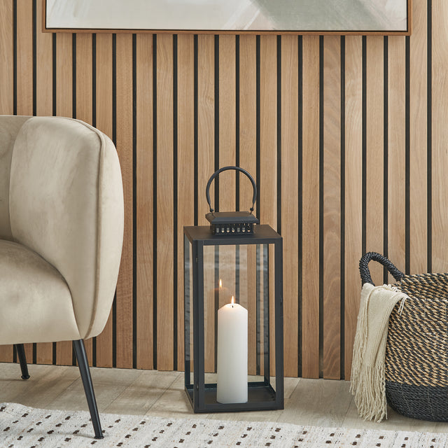 Miley Black Large Lantern