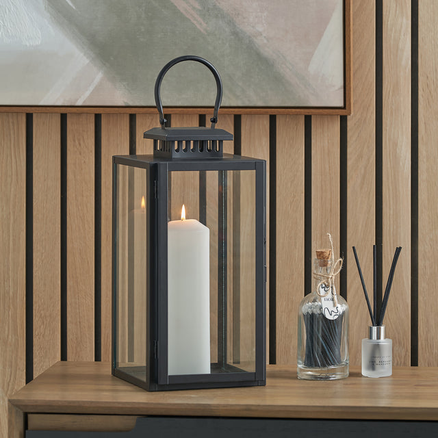 Miley Black Medium Lantern