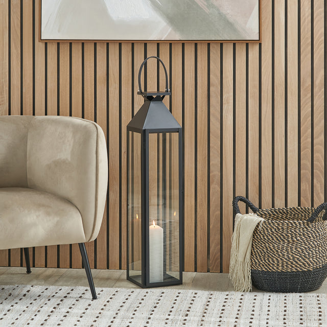 Ernsley Black Medium Tall Lantern