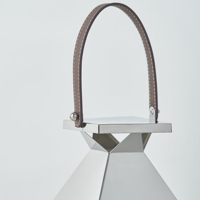 Ernsley Silver and Glass Medium Tall Lantern