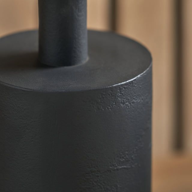 Bennett Matt Black Pillar Candle Holder