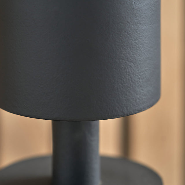 Bennett Matt Black Pillar Candle Holder Large