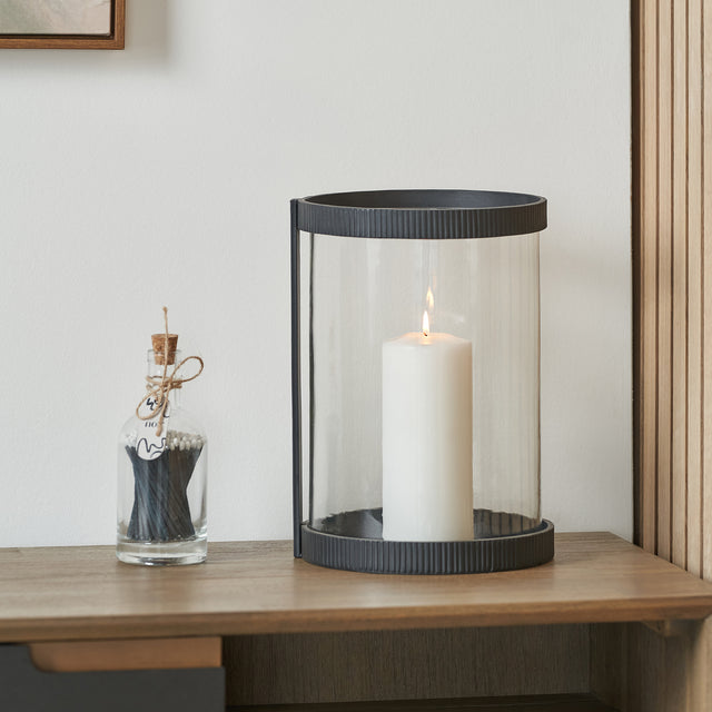 Cohen Black Ribbed Large Hurricane