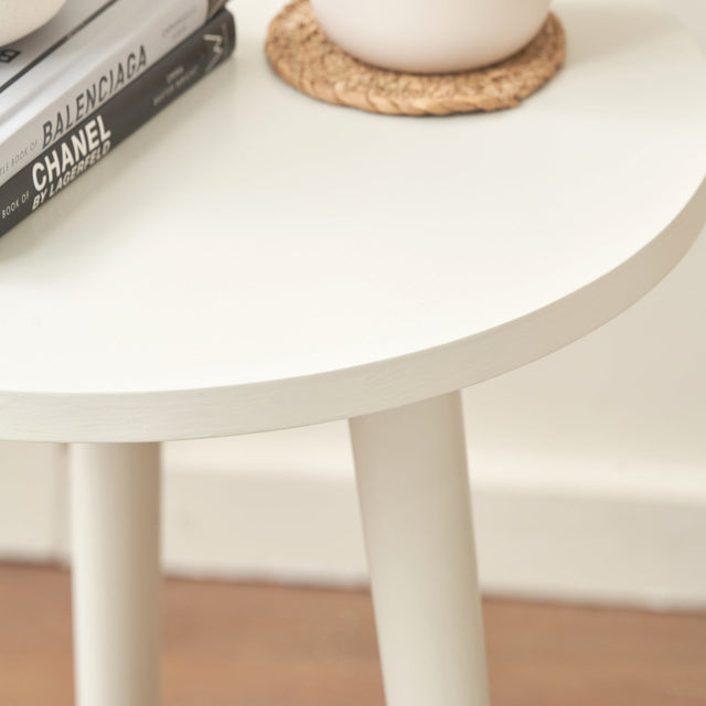 Stockton Linen Pine Wood Side Table