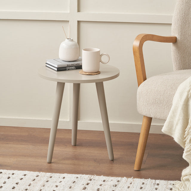 Hartland Putty Pine Wood Side Table