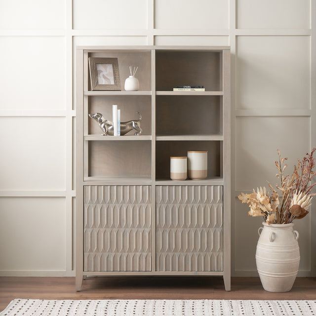 Pai Light Grey Mango Wood Shelf and Storage Unit