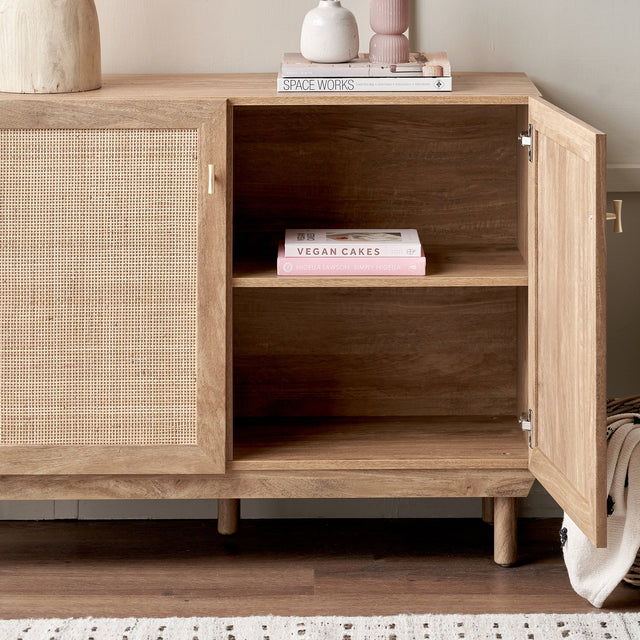 Hendrix Natural Rattan 2 Door Cabinet