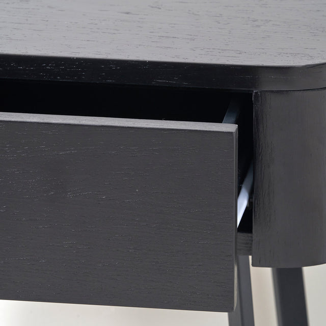 Newark Black Ash Veneer Bedside Table Set Of 2