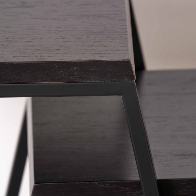 Moka Black Side Tables S/2