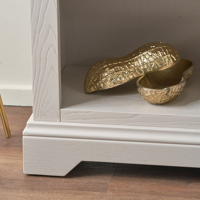 Stanton Oak and Parchment Wood Shelf Unit
