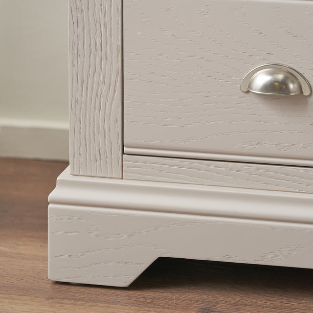 Stanton Oak and Parchment Wood 5 Drawer Unit