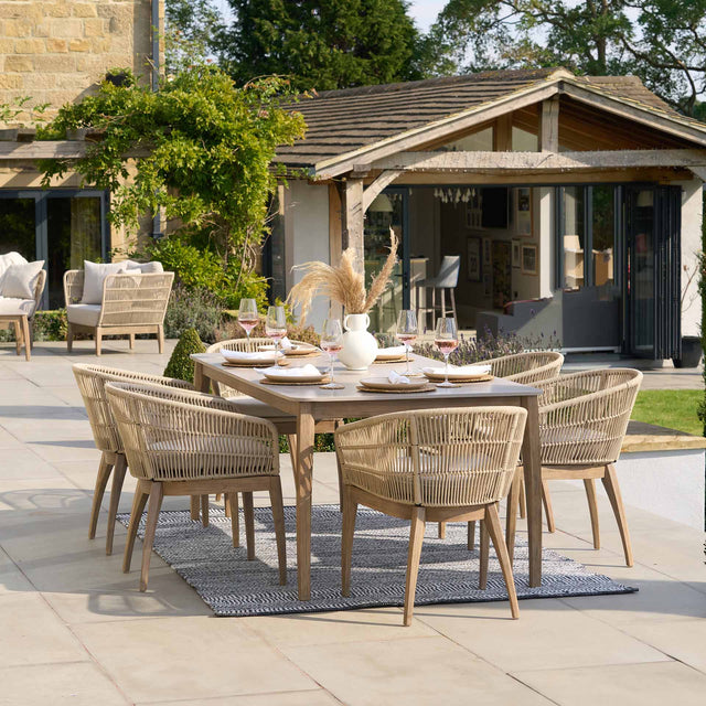 Milos Woven Outdoor Dining Set Seating Set