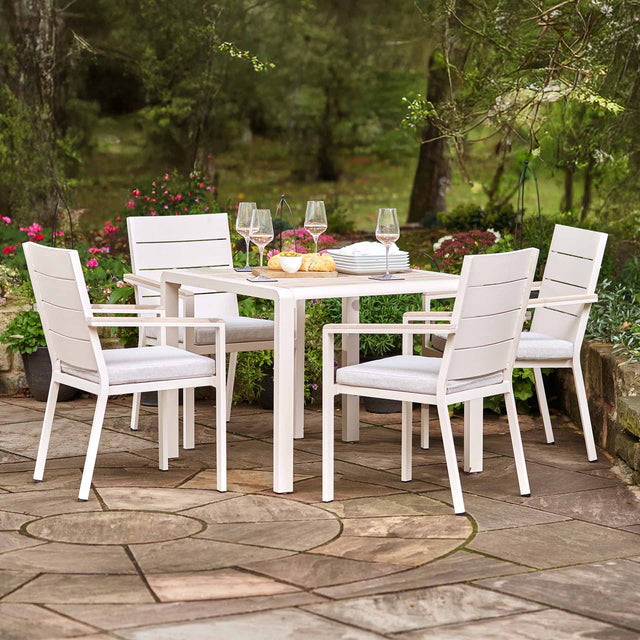 Amari Latte 4 Seater Outdoor Dining Set