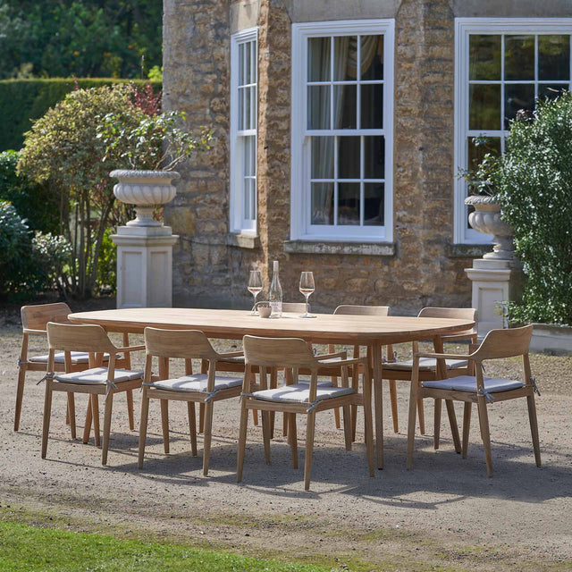 Syros Wooden Outdoor 8 Seater Dining Set