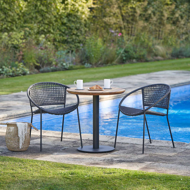 Delphi Black Outdoor Bistro Set