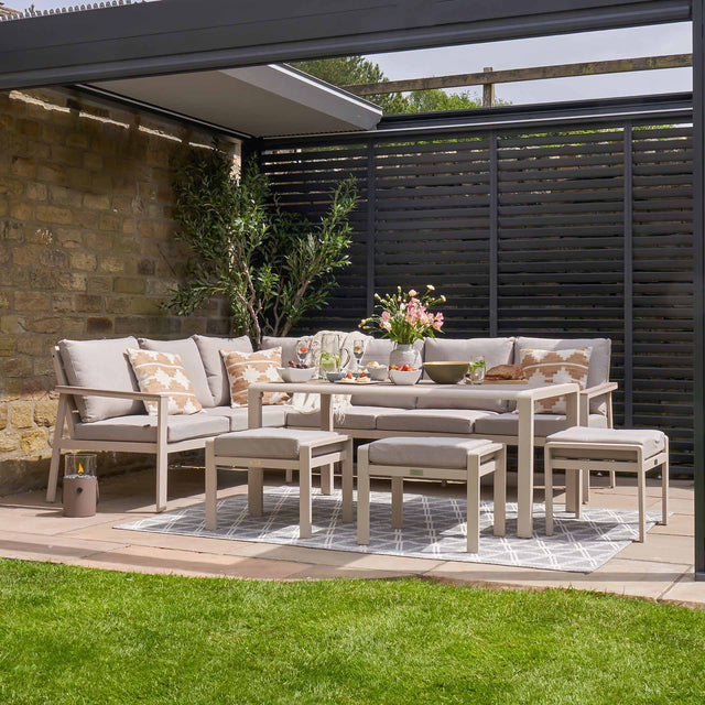 Amari Latte Outdoor Corner Seating Set