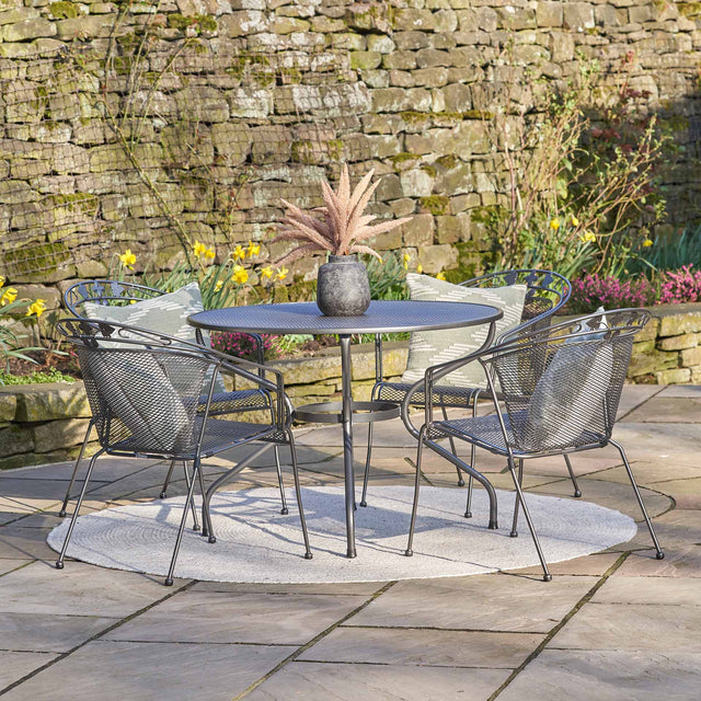 Elegance Grey 4 Seater Outdoor Dining Set