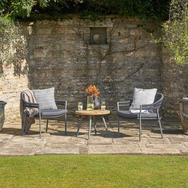 Kythira Black Outdoor Bistro Set