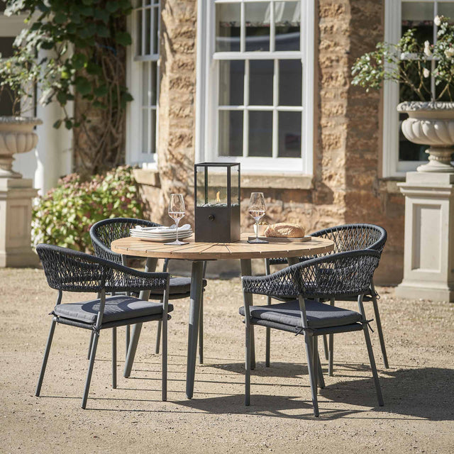 Kythira Black Outdoor Dining Set