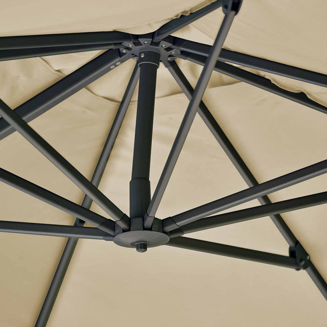 Platinum Challenger Premium Champagne 3m Square Parasol