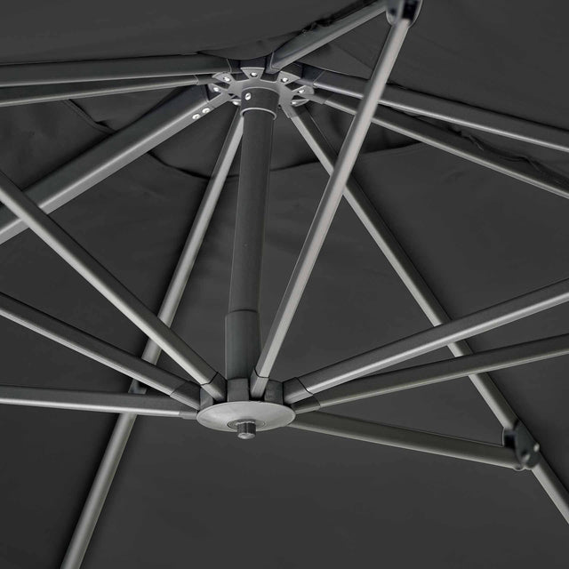 Platinum Challenger Premium Faded Black 3m Square Parasol