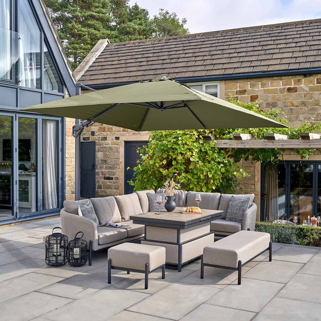 Platinum Challenger Premium Lush Green 3m Square Parasol