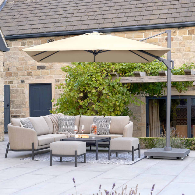 Platinum Voyager T2 Champagne 2.7m Square Parasol