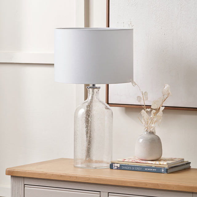 Theo Clear Bubble Glass Table Lamp