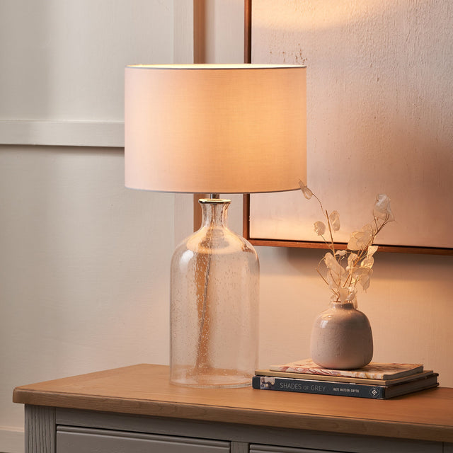 Theo Clear Bubble Glass Table Lamp