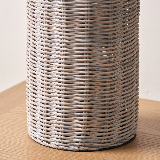 Naya Grey Wash Rattan Bottle Table Lamp