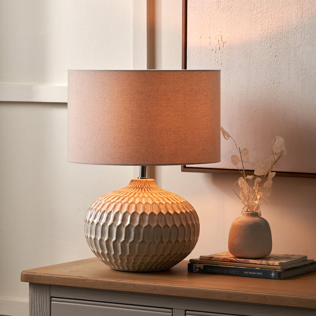 Hudson Warm White Ceramic Table Lamp