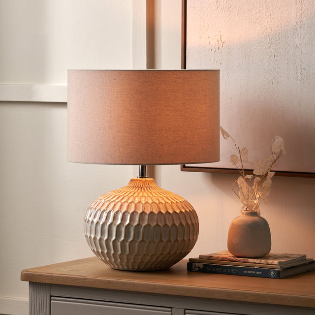 Hudson Warm White Ceramic Table Lamp