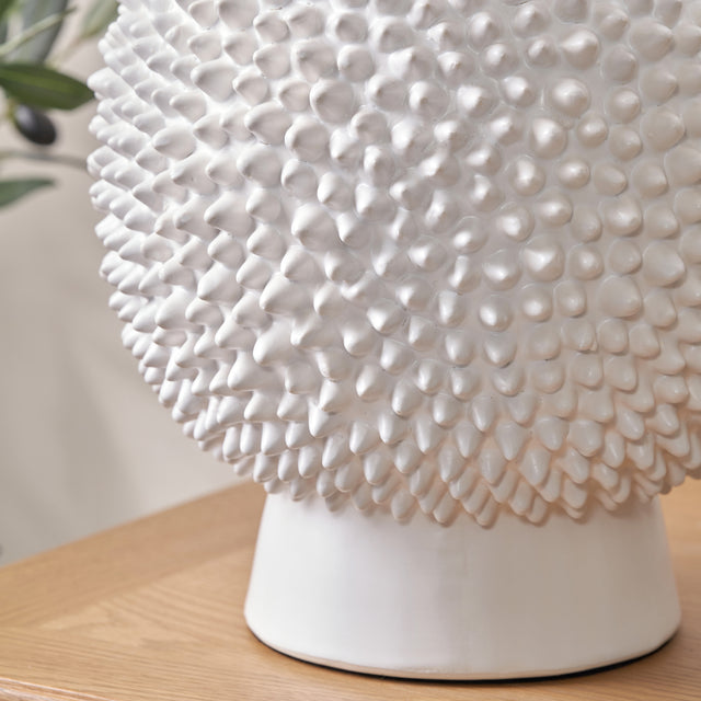 Urchin Cream Ceramic Spike Table Lamp Base