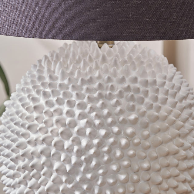 Urchin Cream Ceramic Spike Table Lamp Base