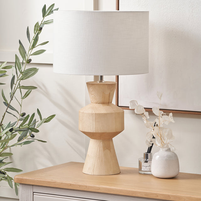Kobe Natural Mango Wood Contemporary Table Lamp Base