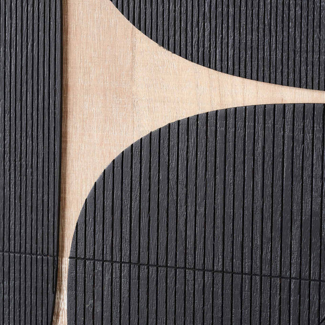 Brooklyn Black and Natural Textured Wall Art S/2