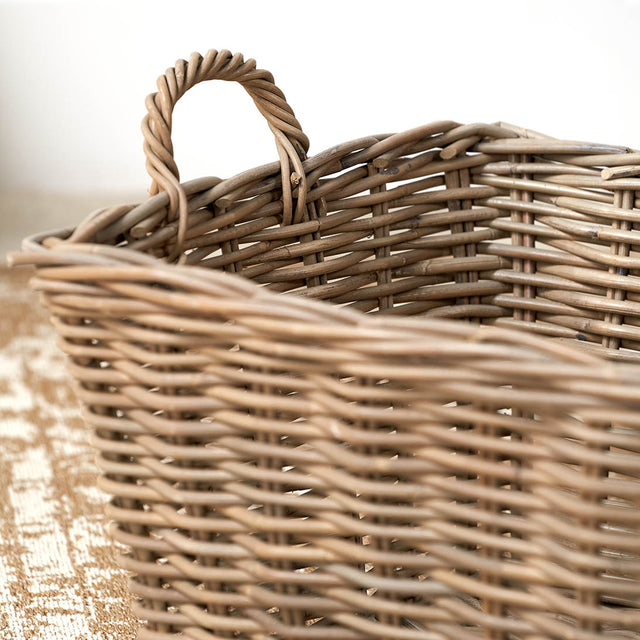 Kaliman Grey Kubu Rectangular Storage Basket Large