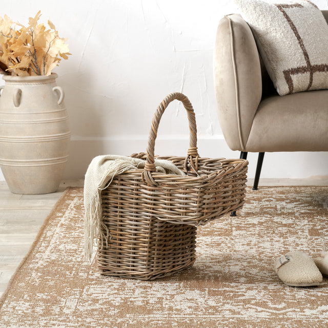 Rimba Grey Kubu Stair Basket Large