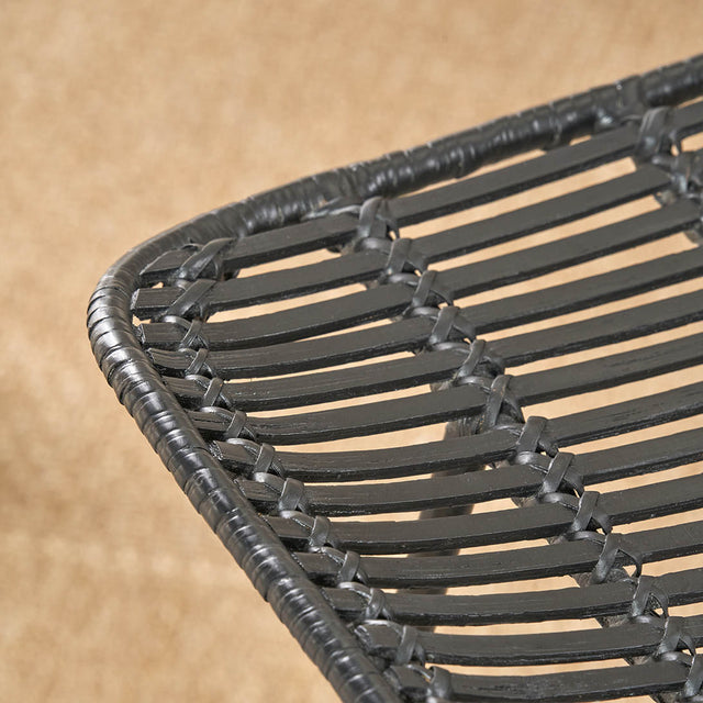 Miko Black Rattan Dining Chair