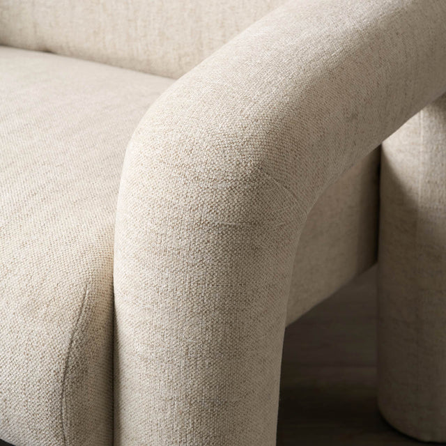 Arezzo White Fabric Chair