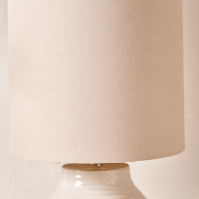 Selene White Grooved Ceramic Floor Lamp