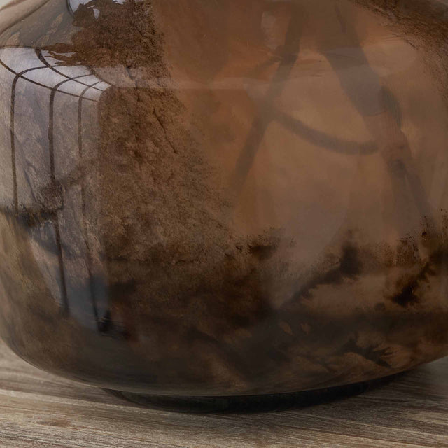 Elowen Brown and Beige Glass Vase