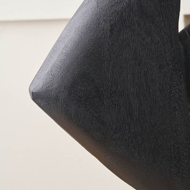 Aquaia Black Handcarved Mango Wood Altum Angelfish Ornament