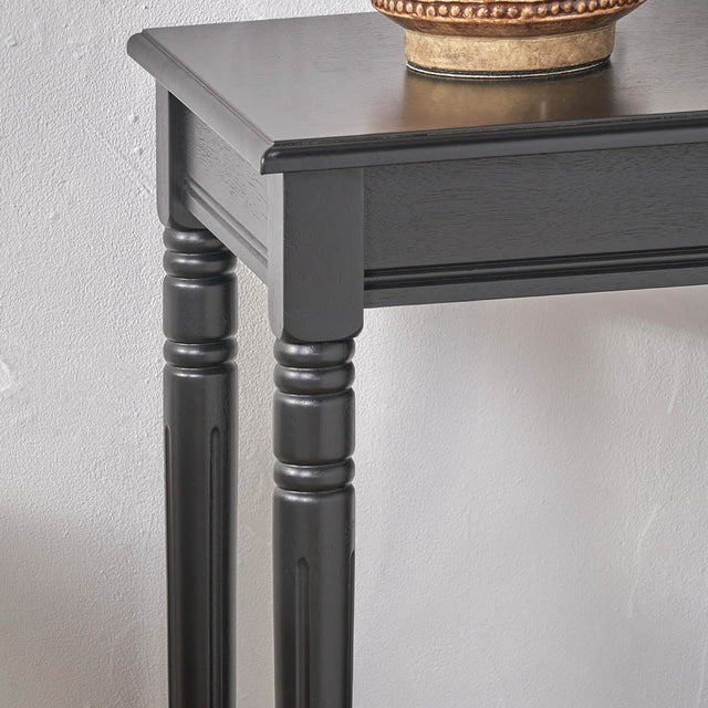 Cleveland Black Pine Wood Large Console Table