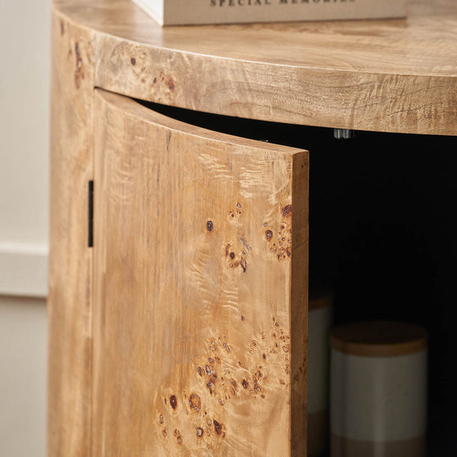 Woodmere Burr Wood Effect 2 Door Cabinet