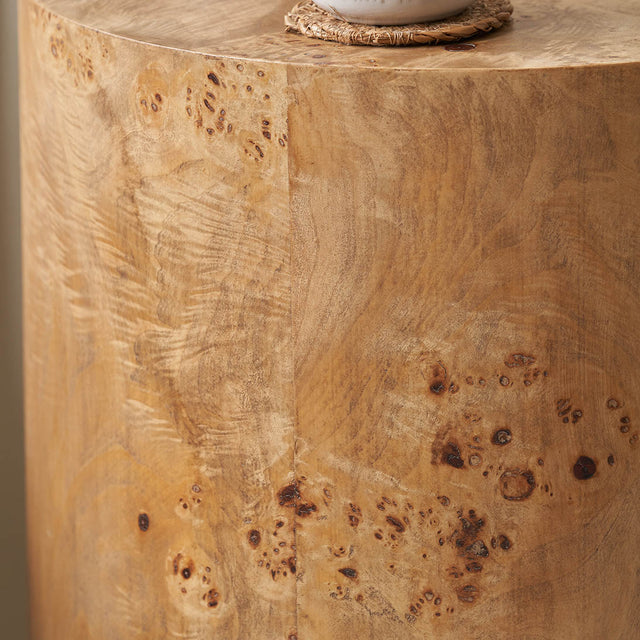 Woodmere Burr Wood Effect Side Table