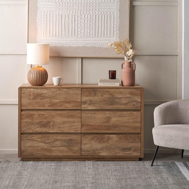 Woodley Oak Effect 6 Drawer Unit