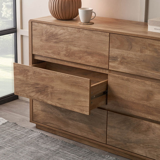 Woodley Oak Effect 6 Drawer Unit