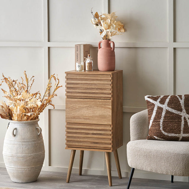 Bergen Natural Eucalyptus Wood Tall Unit