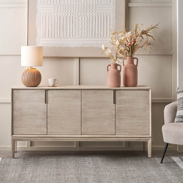 Giovanna White Sand Acacia Wood Sideboard